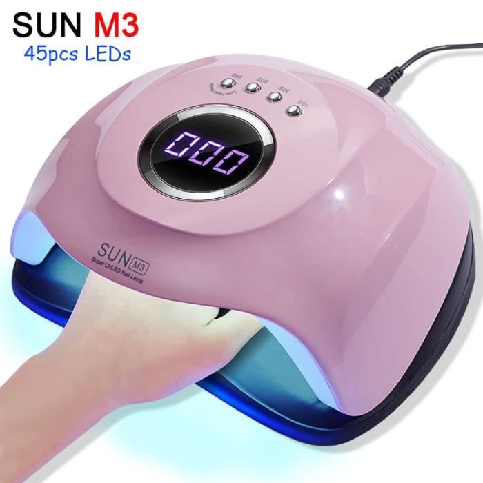 Lampe UV LED 180W Rose pour sécher le vernis à ongles AIHONTAI 45 LED Minuterie 103060s