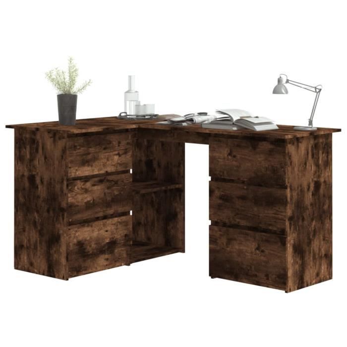 Piédestal Rangement Chêne Fumé 31x30x60cm - Meuble TV Ou Déco Avec Porte Réversible