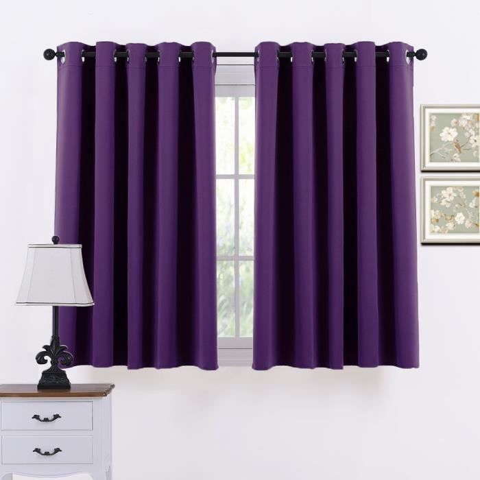 Ponydance Rideaux Salon Occultants Thermiques Rideaux Solids à Oeillets Occultants Pour Salon 66x54env167cm X 137cm