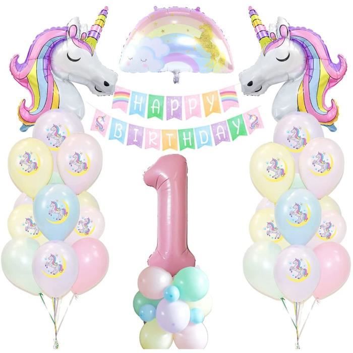 Licorne Decoration Anniversaire Fille 1 An 1 Ballon Anniversaire Fille Pour Ballon 1 Ans Fille Deco Anniversaire Fille Licorn 638 Cdiscount Maison
