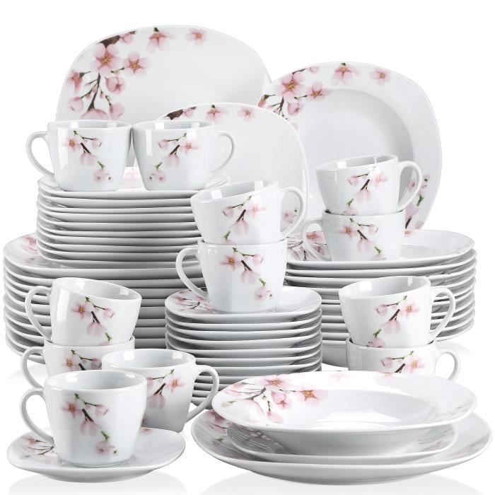 Service de table en porcelaine fine blanche Fleur de Pommier - Services de  table, vaisselles en porcelaine - Tasse & Assiette