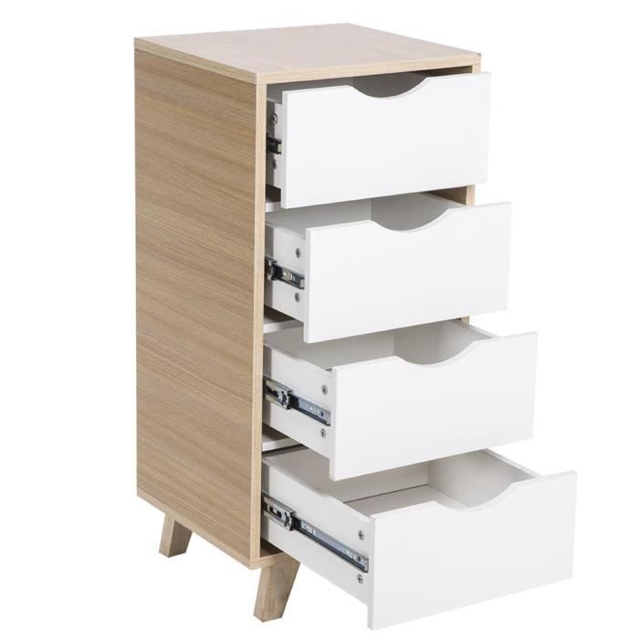 Caissons D Armoire Caisson Bureau De Rangement Avec 4 Tiroirs En