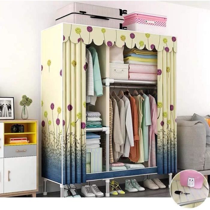 CXVBVNGHDF Armoire en Toile Armoire en Tissu Armoire Portable Haute