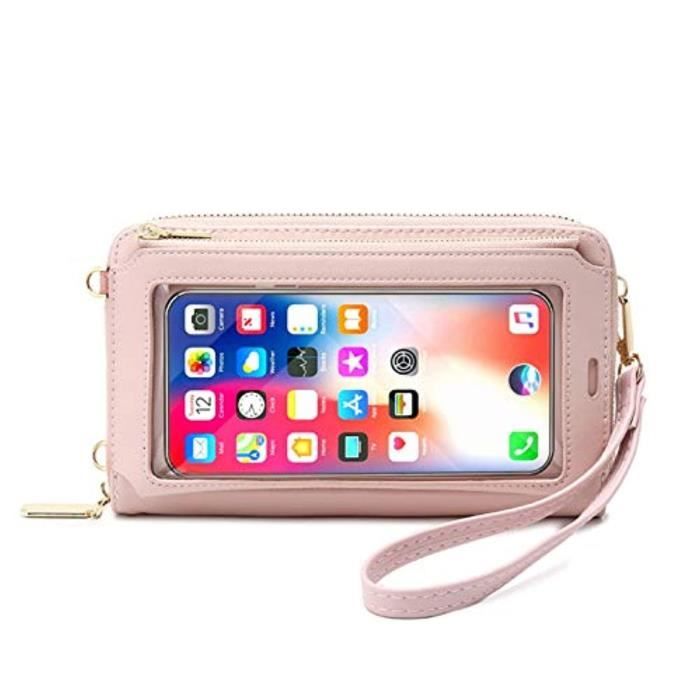 Petit Cuir Bandoulière Ceinture Sac Téléphone Portefeuille Sac À Main
