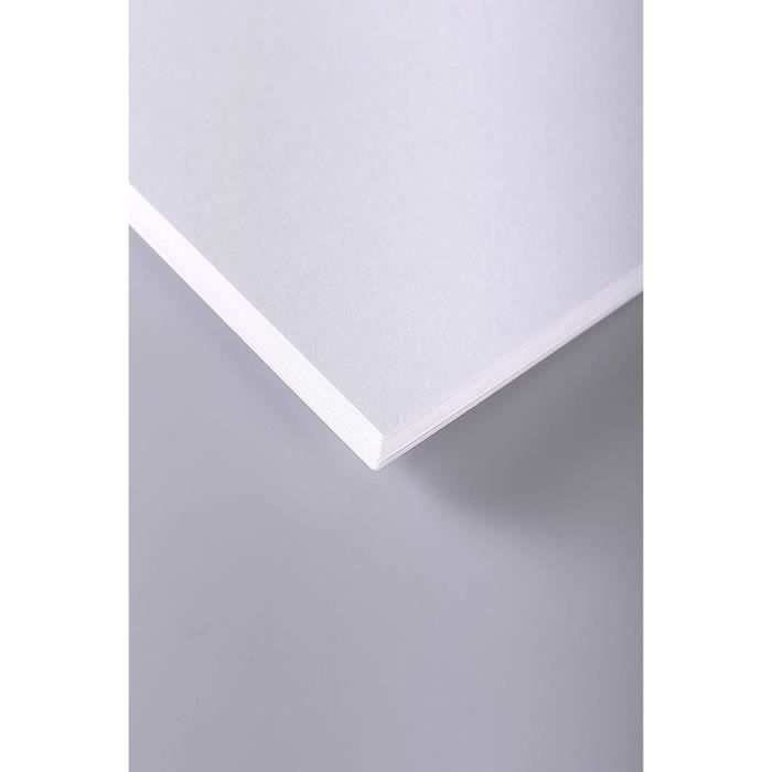 Achetez Paquet de 125 feuilles de papier dessin blanc 200 g format 50 x 65 cm 42487 pas cher sur
