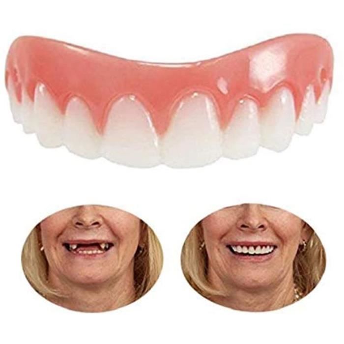 Kits de blanchiment des dents ASBLJ 2 Pièces Dentaires Provisoires Dentier Denture de
