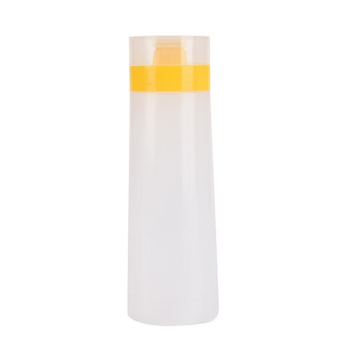 Distributeur De Moutarde 600 Ml - Bouteille Souple à Bec Verseur, Base Large, Jaune