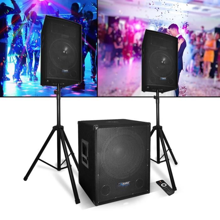 IBIZA SOUND LIGHT - Pack Sono Complet DJ300MKII Ampli 480W - 2 Enceintes  500W Max - Table de Mixage - Micro - Câbles - Soirée - DJ - Animation