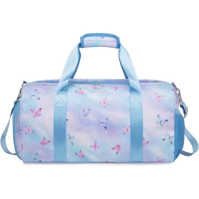 Sac De Sport Fille Sac De Voyage Enfant Fille Sac Week End Sac De Gym Papillon Sac De Dance Fille Sac De Ballet Pour Sport E u1405