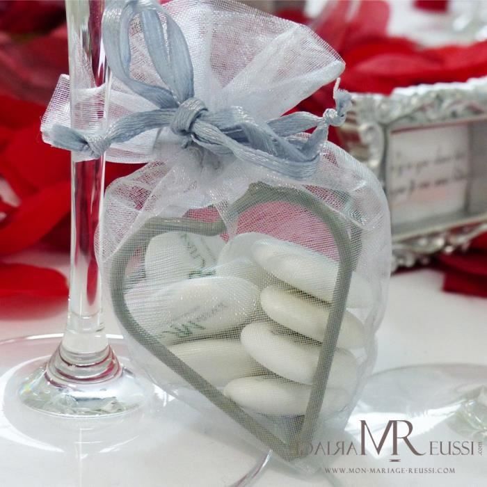 6 Pcs Boite Dragees Coeur Gris Armature Sachet 5x5x3cm Decoration Mariage Bapteme Fetes Anniversaire Cdiscount Maison