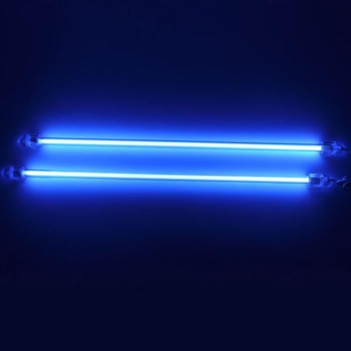Op de grond jeans honderd Tube Feu Lampe Eclairage Lumière Néon Cathode Froide CCFL Bleu 30cm pour  Carrosserie Châssis Voiture Lot de 2 Pièces - Cdiscount Auto