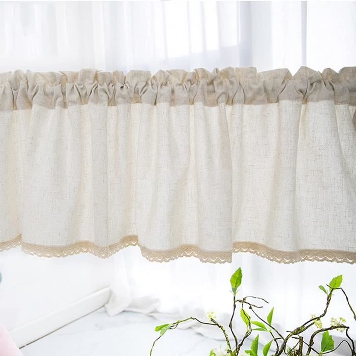 Rideau Court pour Cuisine Demi Transparent Isolant Thermique Rideaux de ...