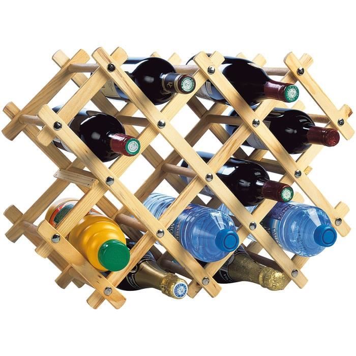 casier a bouteilles bois croisillon 12 places cdiscount maison