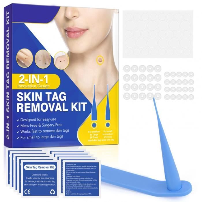 Kit de retrait rapide pour enlever les tétines de la peau avec 36 patchs de réparation,sûr et