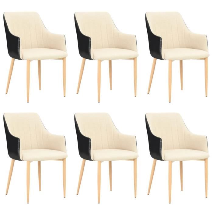 Lot de 6 Chaises  SallonChambreSalle à Manger  Cuir Artificiel