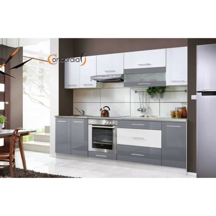 Elm 260 - cuisine complète l 2,6 m - 8 pcs + plan de travail