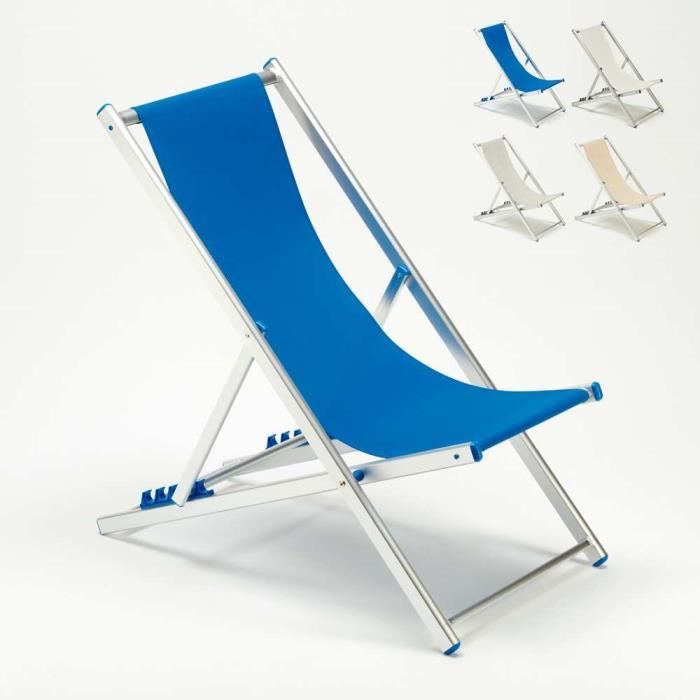 Transat Chaise De Plage Pliant Piscine Jardin Aluminium Riccione Couleur Bleu Achat Vente Chaise Longue Transat Chaise De Plage Pliant Cdiscount