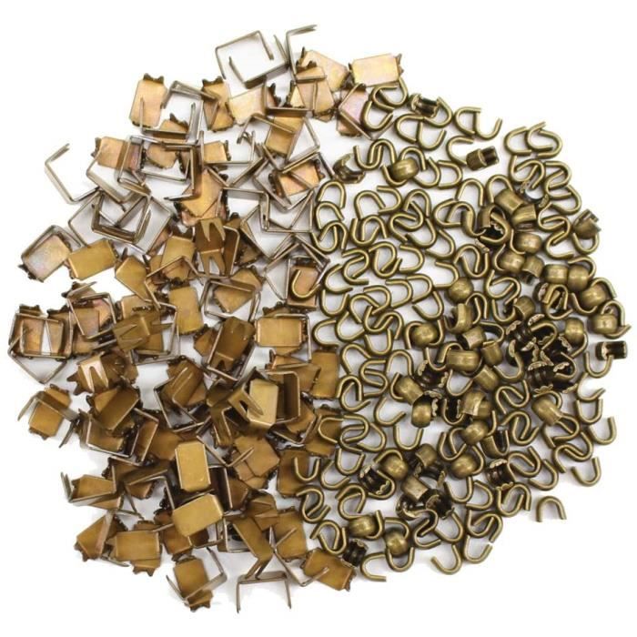 HOMSFOU 16 Ensembles Kit Arrêts De Fermeture Éclair Métal