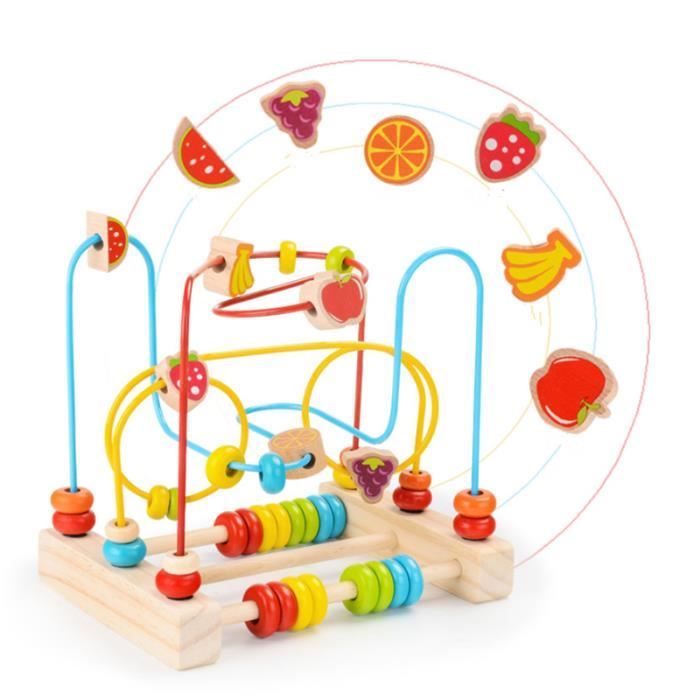 Jeu Bois Bebe Fruit Jouet Perle Multi Jeux Eveil Cdiscount