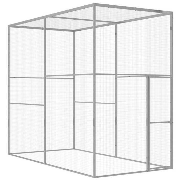 Vidaxl Cage pour chat - 3x1 5x2 5 m - Acier galvanisé - Extérieur - Montage facile