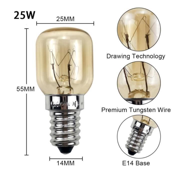 Luminaire d'intérieur,Ampoule de four à micro-ondes, 25W, 300