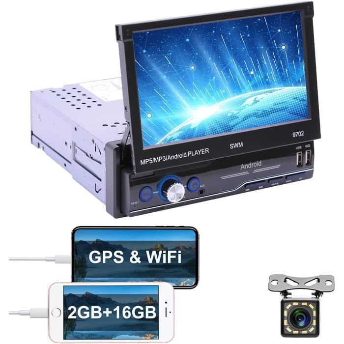 Acheter Autoradio DIN 1 P4022 - 7 couleurs sur les touches - Bluetooth