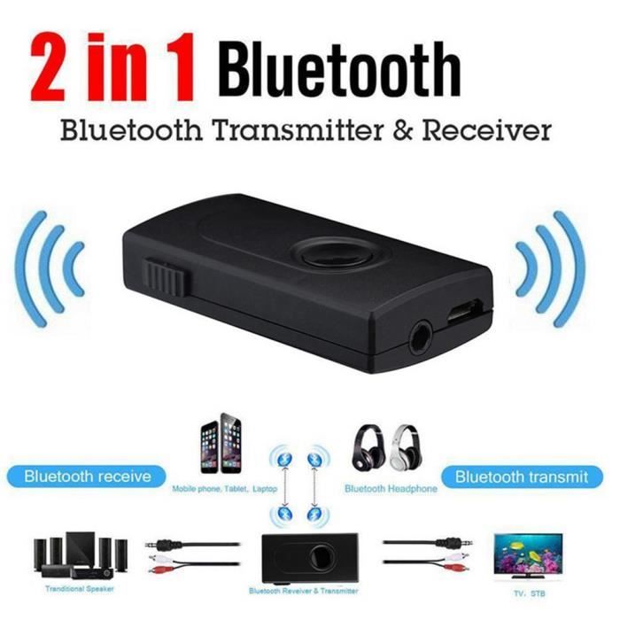 Adaptateur Bluetooth 5.2 Jack Avion 2-en-1 – AptX Low Latency, Double Connexion AirPods TV Voiture