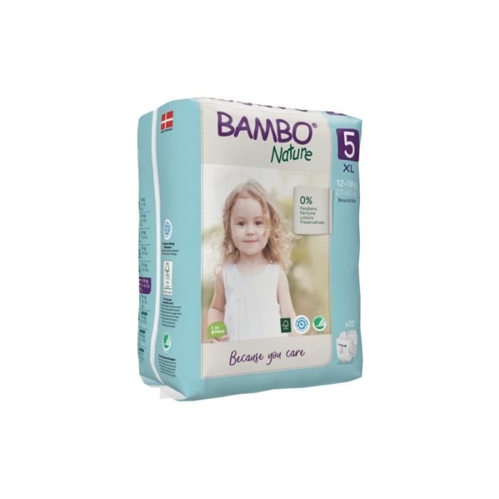BAMBO NATURE  Couches Jetables - Junior - Taille 5 (22 couches)