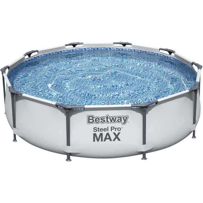 Piscine Tubulaire Bestway Steel Pro Max - 305 cm - Filtre à cartouche - Hors-sol