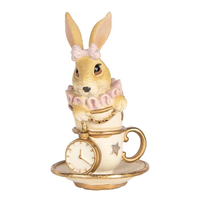 Figurine Décorative Lapin Kare – Aluminium Fait Main – Sculpture Unique 52 Cm – Pièce Artisanale