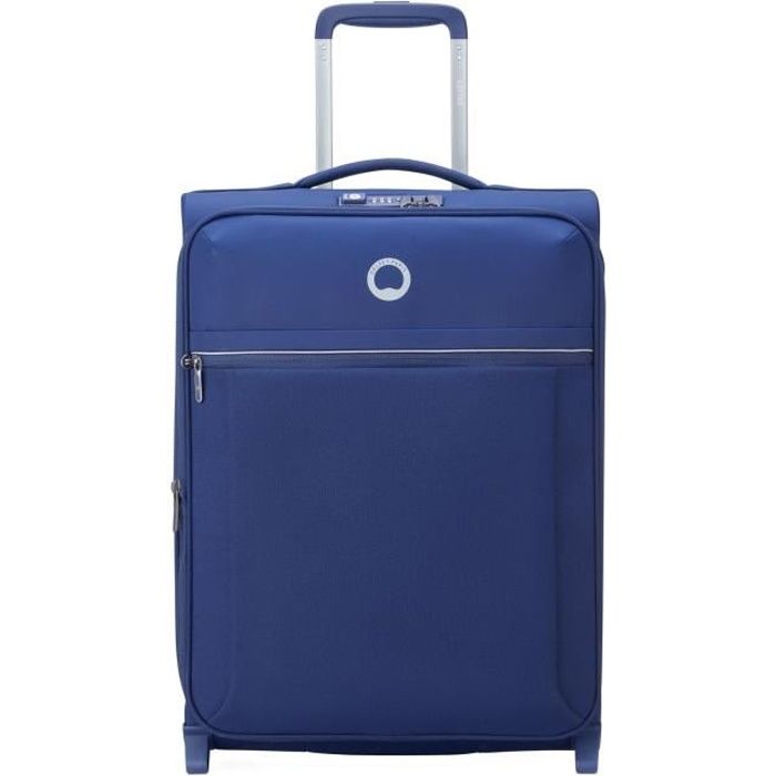 DELSEY PARIS - BROCHANT 2.0 - Valise cabine souple slim - 55x40x23 cm - 44 litres - S - Bleu