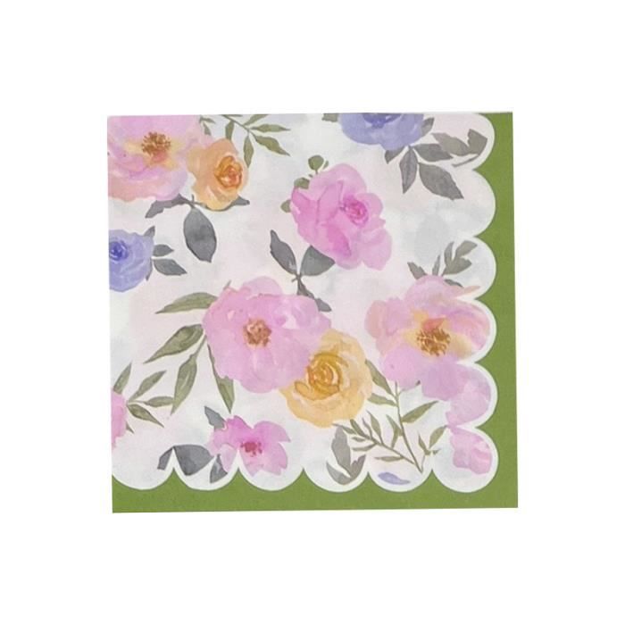 Lot De 60 Serviettes En Papier – Motif Fleurs Sauvages, 33 X 33 Cm, Pour Fêtes, Mariage, Anniversaire - 2