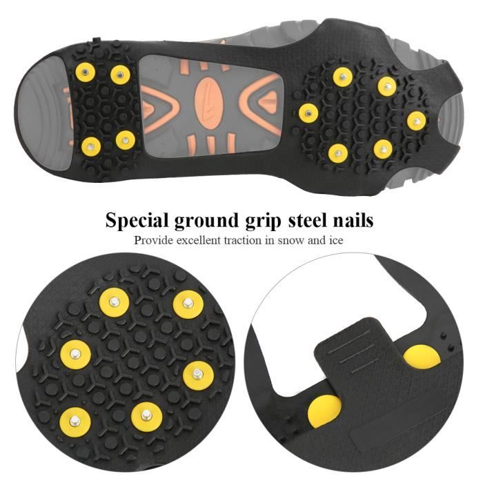 Lot De 10 Crampons à Glace Antidérapants - Pour Chaussures D'hiver, Randonnée, Ski