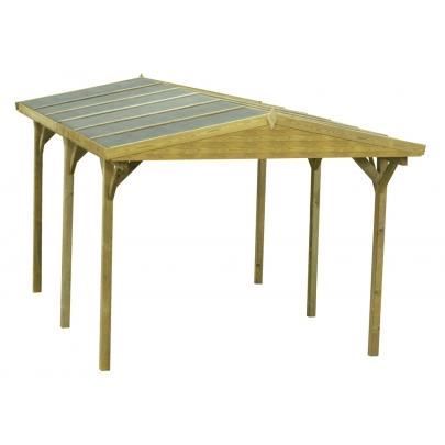 Carport Double Pente Gaya En Bois Traite Classe Ii Achat Vente