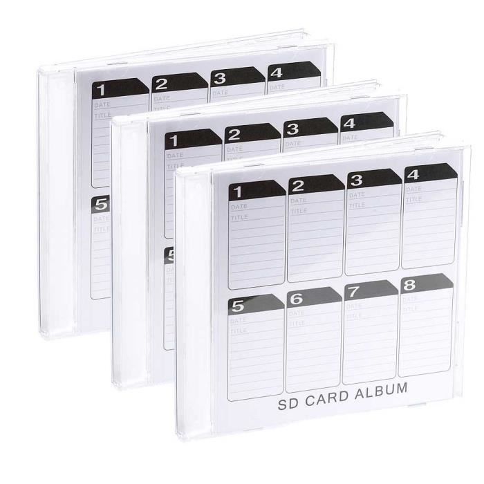 Boîte de rangement pour cartes SD format CD - x3 - Cdiscount