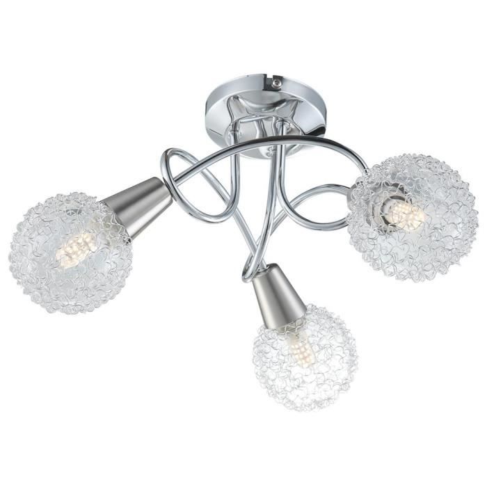 Eclairage Plafonnier Boule Chrome Eclairage Lampe Lumiere Globo