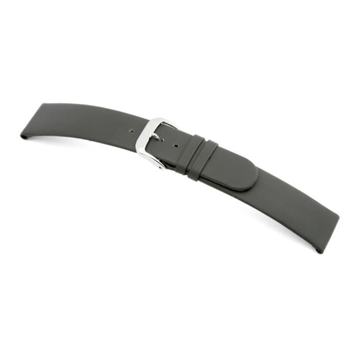 Bracelet De Montre Vintage En Cuir Véritable Gris - Largeur 10mm - Fabriqué En France Années 60