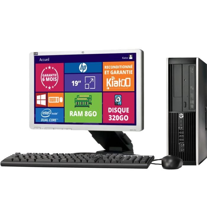 Pc de bureau HP 6200 - i3 - 8Go - 250Go HDD - W10 + Ecran 22'' - Cdiscount  Informatique