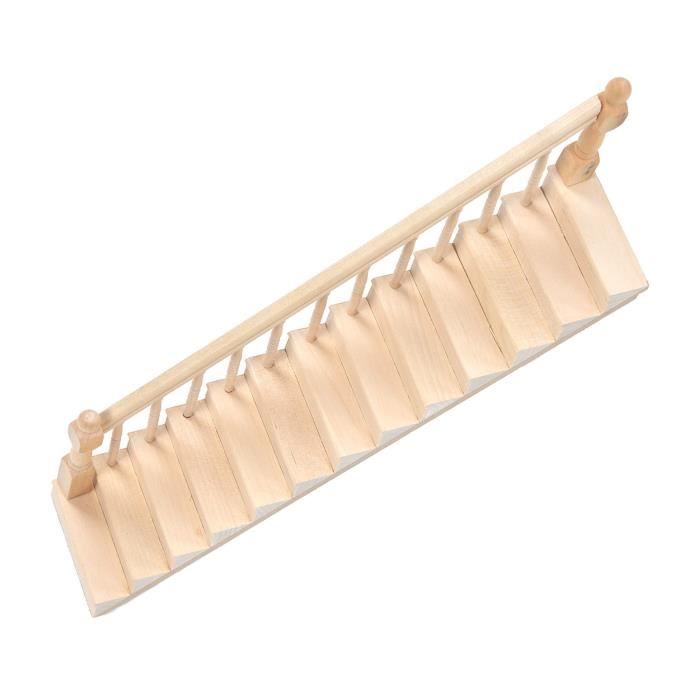 Jojofuny Escalier Miniature En Bois Pour Maison De Poupée – Échelle 1:12, 36 Pièces à Monstres, Accessoire DIY Pour Décoration