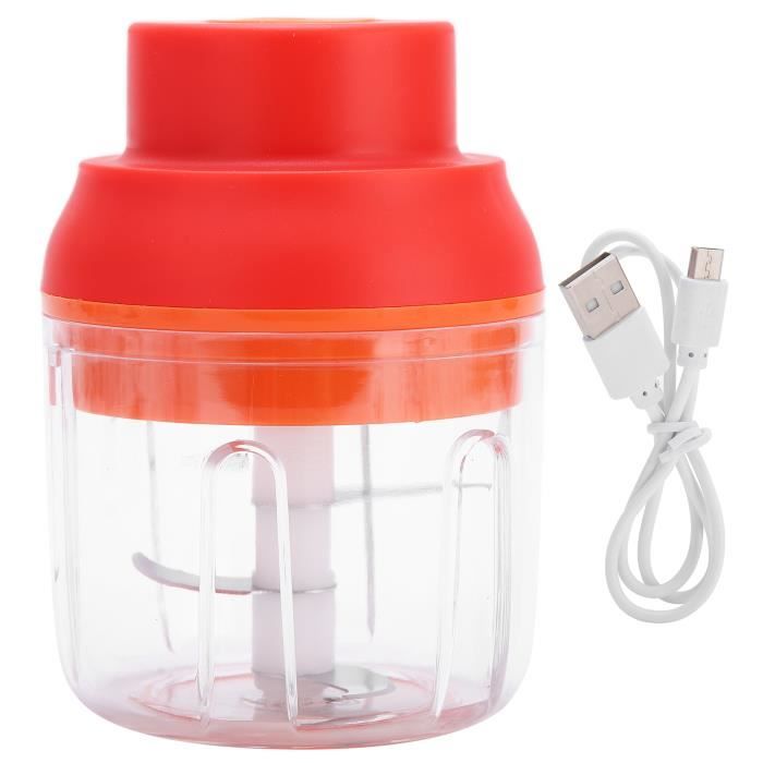 Hachoir à Ail électrique Portable Grendly – Rechargeable USB, Capacité 250 Ml, Lames Inox