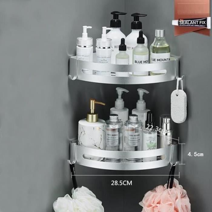 1PCS Étagère De Douche Sans Perçage, Stockage Antirouille En Aluminium