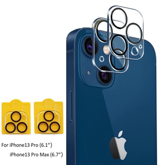 2P Protection Caméra Intégrale pour iPhone13 PRO(6,1)/13PRO MAX(6,7)  Verre trempé Lentille Appareil Photo Arrière Film Kingcenton - Cdiscount  Téléphonie