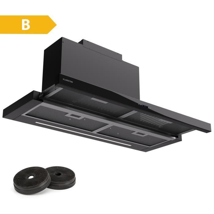 Klarstein Hotte Aspirante 90 cm Lampes LED Débit dAir de