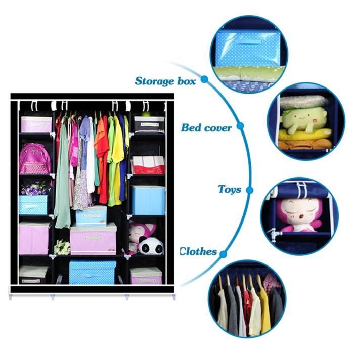 Leshp Housse De Protection Armoire A Penderie Pliable A Trois