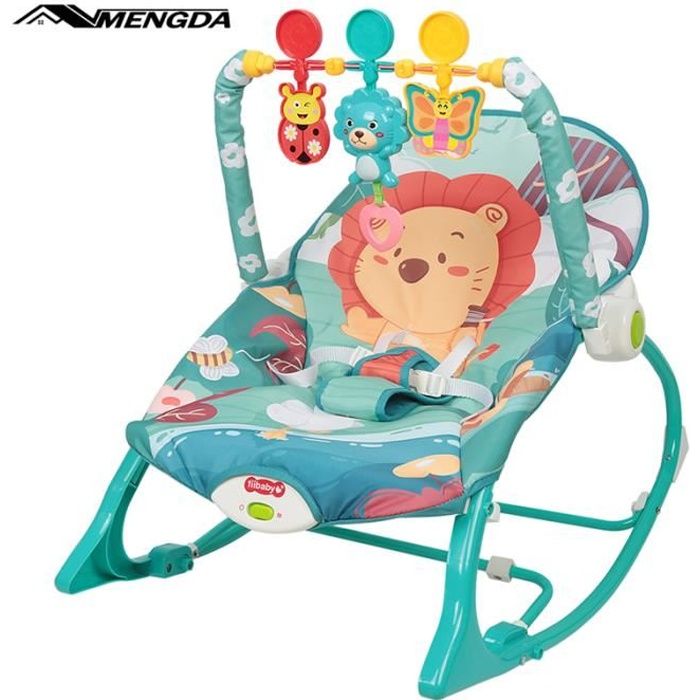 Transat Bébé évolutif avec Vibrations et Siège à Bascule - MENGDA - Safari Blast Infant to Toddler Rocker