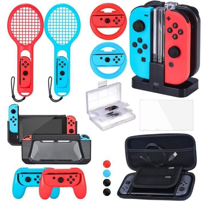 Kit d'accessoires Nintendo Switch raquette de tennis, volant, poignée