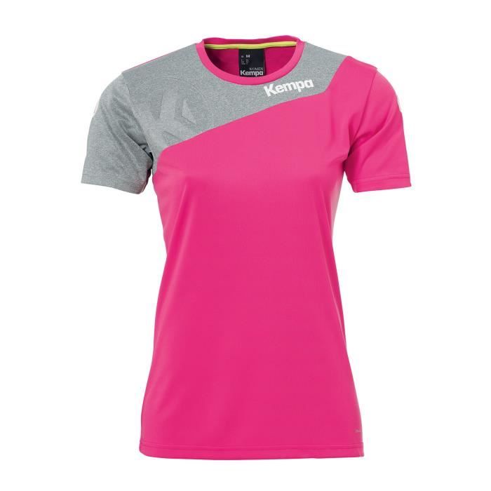 Maillot de handball Kempa Core 2.0 Shirt Women coloris Magenta - Gris foncé chiné