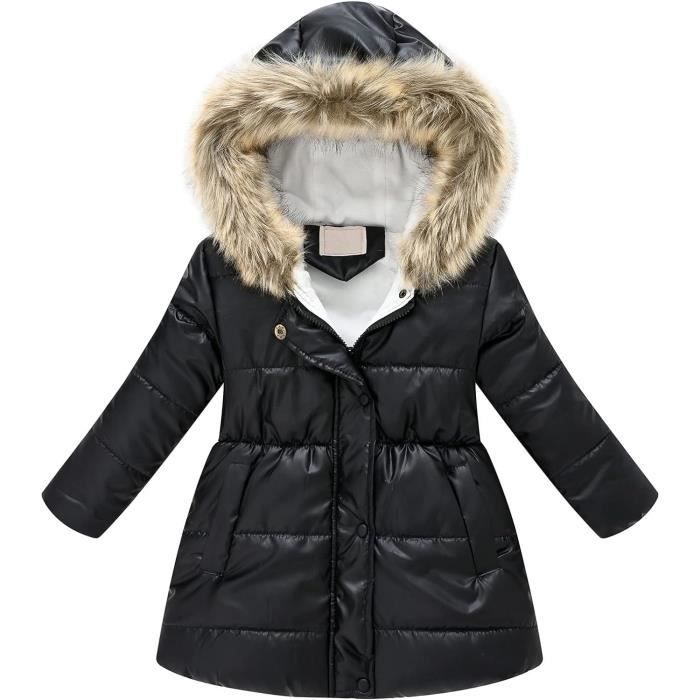 Vêtement Chaud Enfant Manteau Hiver Polaire JiAmy - Enfant Garçon Fille 1-6 Ans Capuchon Rembourré K-way Enfant