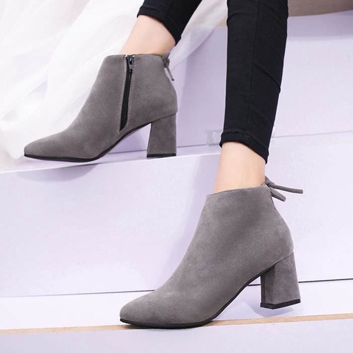 bottes talon carre