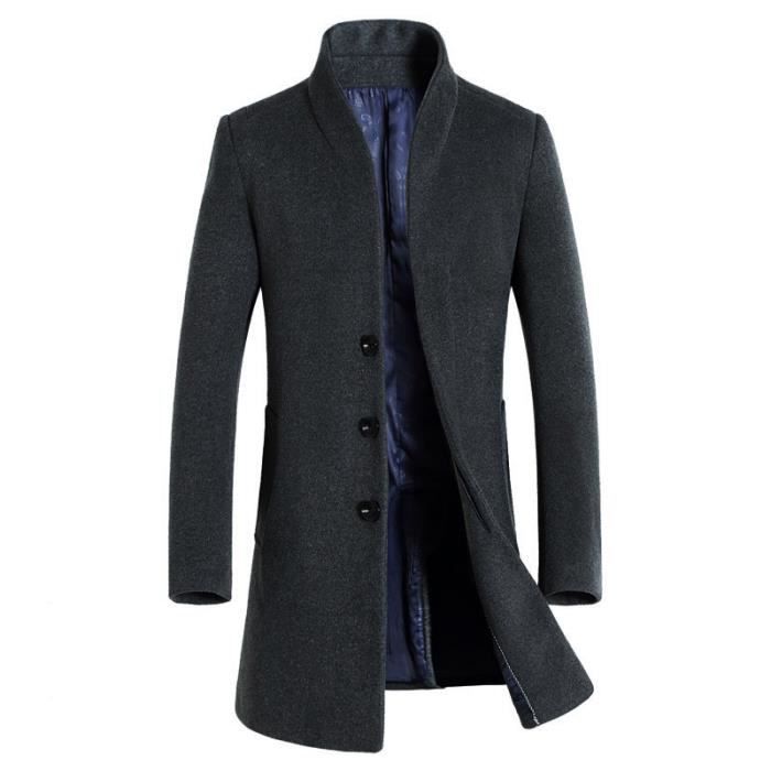 Manteau homme gris sale foncé